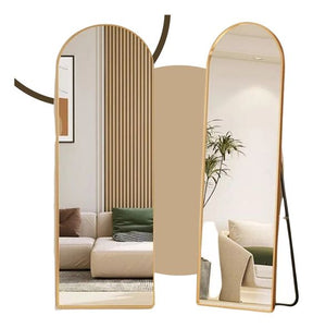 Large Pinterest Mirror with Support and Golden Frame