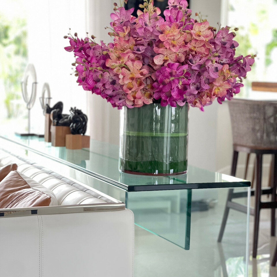 Mixed Mokara Orchids in Large Rotating Cylinder