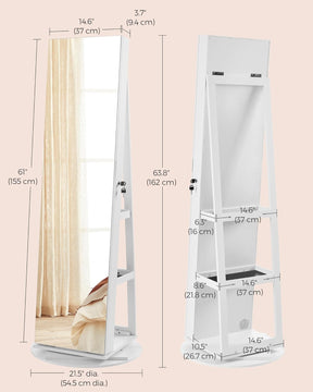 Mirror with Shelf and Jewelry Box