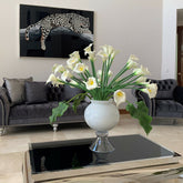Elegant Vase with Multiple White Calla Lilies