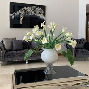 Elegant Vase with Multiple White Calla Lilies