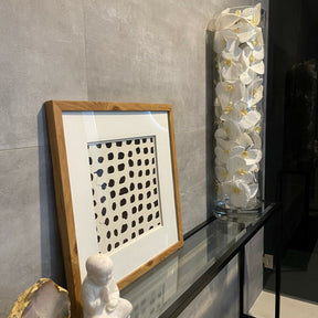 Glass Cylinder with White Phalaenopsis Orchids