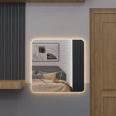 Square Mirror with LED 80x80cm