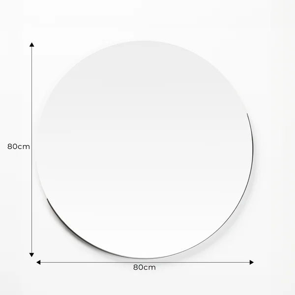 Round Mirror Giro 80 cm Black