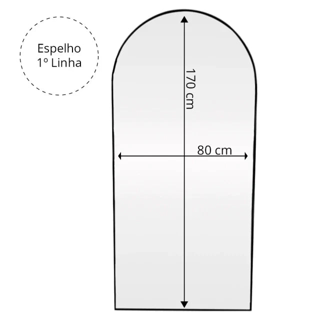 Full-Length Arch Mirror 170x80cm