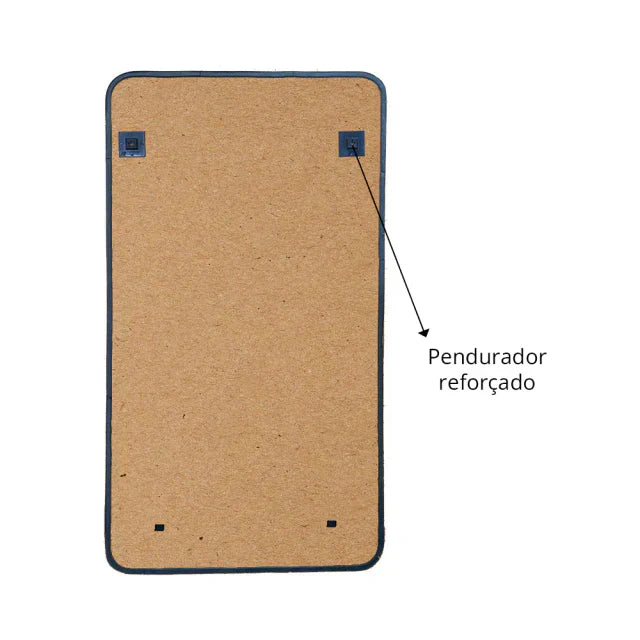 Full-Length Rectangular Mirror with Rounded Edges I 170x90cm